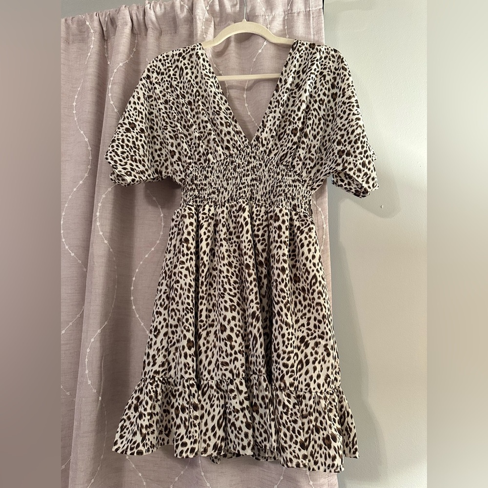 NWOT Leopard Print Mini Dress